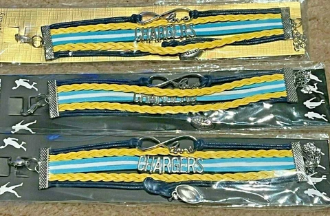 Lot of 3 NFL Chargers Infinity Bracelet US SELLER Cover