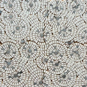 Art Mosaic 30.5x30.5 cm Marble Mosaic White & Blue Grey Natural Stone WJ-9 - Picture 1 of 1