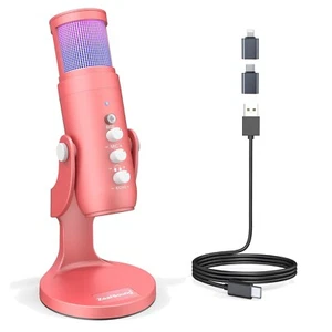 USB Mikrofon RGB Gaming Mikrofon für iPhone PC PS5 Streaming Podcast - Bild 1 von 10