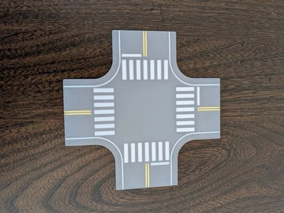 MRG RoadWayz - N Scale Road System - 50mm 4 way basic Intersection w/ Crosswalks - Image 1 of 3