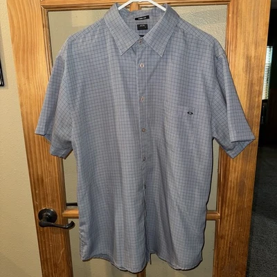 Oakley Button Down Shirt True Fit Blue Smart Casual Size L - Image 1 of 4