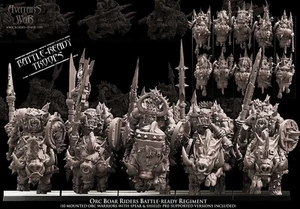 Orchi E Goblin - Reggimento Di Orchi Su Cinghiali Pronto Per La Battaglia - Foto 1 di 4