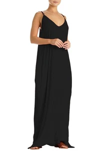 Elan Womens Dress Plus Size Long Summer Maxi Beach Cover Up with Pockets Rayon - Picture 1 of 9