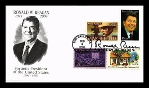DR JIM STAMPS US COVER PRESIDENT RONALD REAGAN FDC COMBO PANDA CACHET - Picture 1 of 2