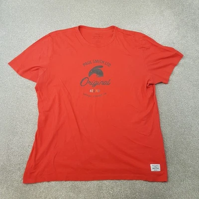 Camiseta Paul Smith Para Hombres 2XL XXL Conejito Rojo Pima Algodón Informal Mod Scooter Liam Foto 1 de 4