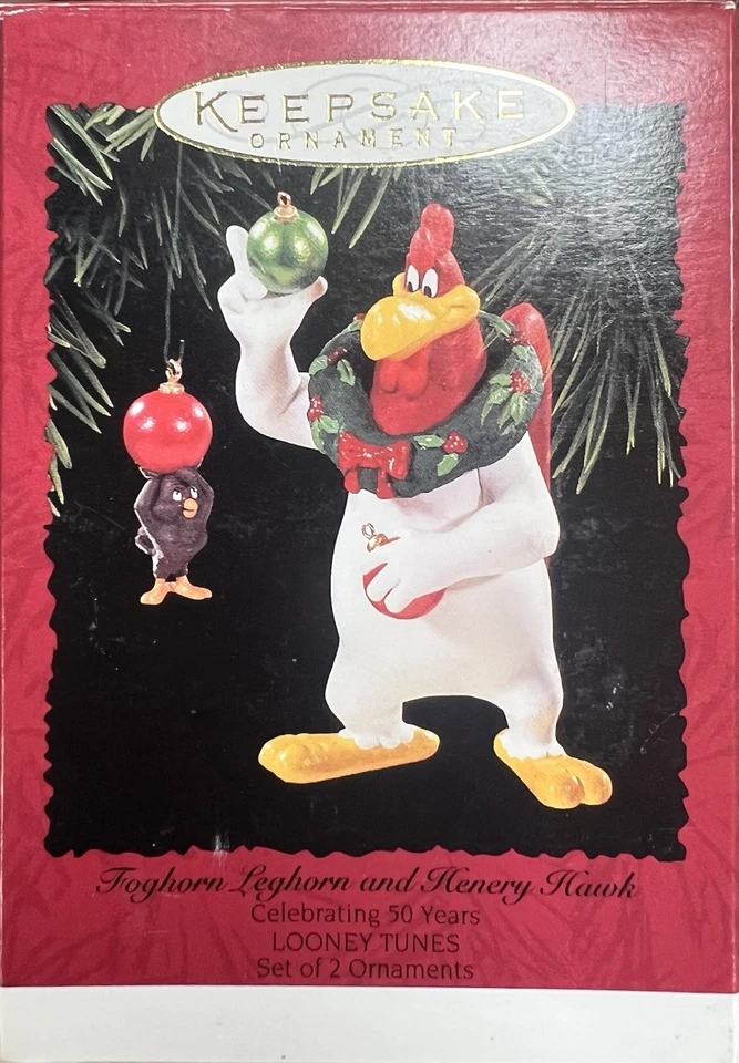 Hallmark Keepsake Ornament Foghorn Leghorn & Henery Hawk 1996 Looney Tunes Foto 1 de 1