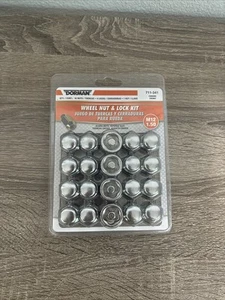 DORMAN M12-1.50 Chrome Wheel Nut and Lock Kit 711-341 NEW SEALED - Picture 1 of 2