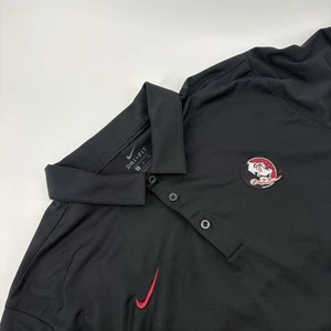 NIKE FLORIDA STATE SEMINOLES SHIRT Herren Gr. XL schwarz Dri-Fit FSU Polo - Bild 1 von 10