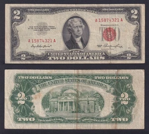 Banknotes United States 2 Dollars 1953 P-380 BB / Vfn - Picture 1 of 2