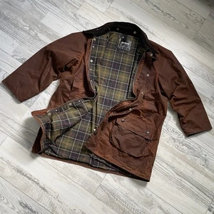 RARE Men's Barbour Wax Gamefair A126 Jacket Lined 00s size c46/117cm - Bild 1 von 19