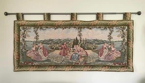Französischer Provinzstil großer Wandteppich Höflinge Möwe Marke China 3' x 7' - Bild 1 von 8