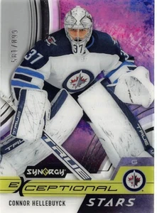 Lotto 5 carte Connor Hellebuyck - Foto 1 di 5