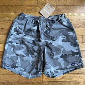 PATAGONIA BAGGIES SHORTS LONGS 7" FOREST CAMO: FORGE GREY swimming trunks - Picture 1 of 2