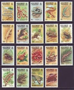 Solomon Islands 1979 SC 397-412A MNH Set Reptile Amphibian - Picture 1 of 3