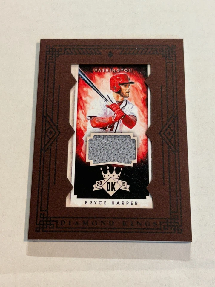 2015 DIAMOND KINGS BRYCE HARPER 40/49 MINI FRAMED GAME USED JERSEY NATIONALS T1 - Image 1 of 2