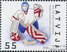 lettonie 667A (complète edition) neuf avec gomme originale 2006 hockey sur glace