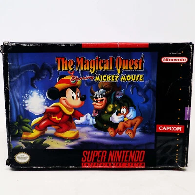 VINTAGE SUPER NINTENDO SNES THE MAGICAL QUEST STARRING MICKEY MOUSE GAME NTSC - Image 1 of 4