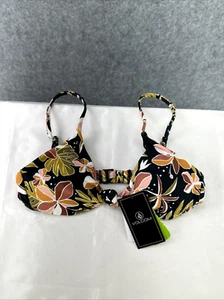 NWT Volcom Women's Size Small Knotted Crop Bikini Top Floral Adjustable $55 - Picture 1 of 10