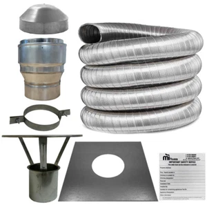 Stove Flue Liner Kit Installation Multifuel for Wood Burning fire 316 grade - Picture 1 of 13