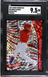 2021 Panini Chronicles Revolution #99 Bryce Harper FRACTAL SGC 9.5 MINT+ - Picture 1 of 2