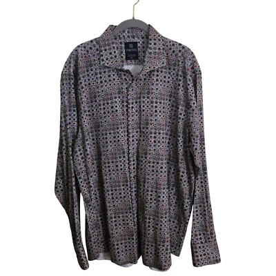 Marcello роскошный хлопок уникальный узор серый Jewel тона короткий размер XXL - Изображение 1 из 4