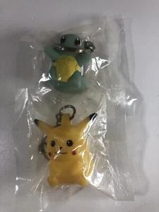 Vintage 90er Kellogg's Pokémon Müsli Premium Spielzeug Set Schlüsselanhänger Pikachu Squirtle - Bild 1 von 5