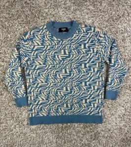 Suéter Fendi azul beige con logotipo para hombre talla XS - Imagen 1 de 13