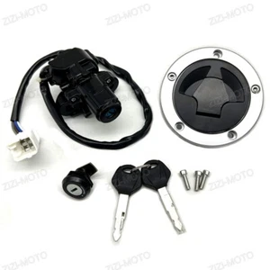 Ignition Switch Fuel Gas Cap Seat Lock Set Fit 2014-2022 Kawasaki Vulcan S 650 - Picture 1 of 10
