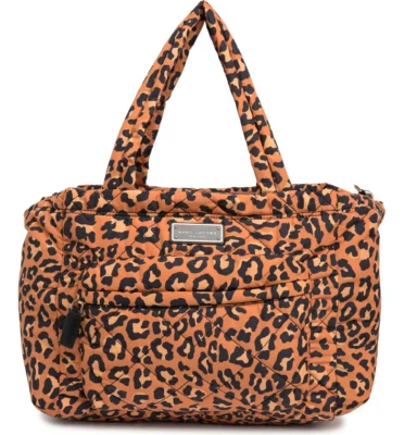 ¡Bolso de Mano de Pañales Marc Jacobs Acolchado de Nylon Estampado de Animales! ~NUEVO CON ETIQUETAS~ LEOPARDO Foto 1 de 2