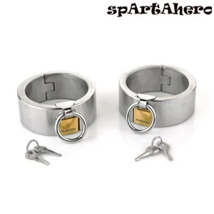 Stainless Steel Lock Handcuffs Adult Restraints Hand Cuffs for Fetish Device - Picture 1 of 12