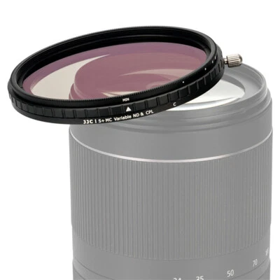 82mm ND CPL Polarizing Filter Variable ND2 ND32 Circular Cleaning Cloth Camera - Image 1 of 4