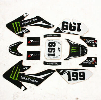 3M 199 MONSTER Decals Graphics Sticker Kit CRF50 Fairing PIT PRO Trail Dirt Bike - Image 1 of 4