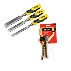 SNK 7" automatische C-Klemme automatische Verriegelung + Stanley STHT5-16359 Meißel-Set - Bild 1 von 2
