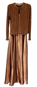 Vintage Cachet Evening Gown Formal Dress Size 6 Jacket Maxi Flared Skirt Wedding - Picture 1 of 12