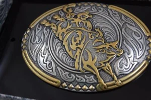 CRUMRINE Belt Buckle  Antique Affliction BULL RIDER M&F Western 38010 - Picture 1 of 3