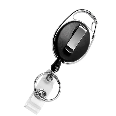 Retractable ID Card Badge Ski Pass Extendable Reel Security Pass Swipe Holder - Image 1 of 4