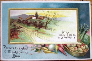 1911 geprägte, farbige Litho Erntedank-Postkarte: Ellen Clapsaddle/Künstlerin - signiert - Bild 1 von 1