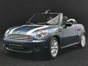 New 1:18 Kyosho Model Car Mini Cooper Convertible 2009 Blue 08749BL - Picture 1 of 11