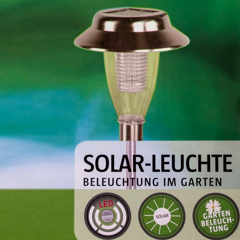 BREMA LED Solarleuchte,Edelstahl,Ø 15 cm,43,5 cm Höhe,Leuchte Solar,Wegeleuchte - Bild 1 von 1