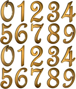 3 Inch Gold House Numbers Stickers for Mailbox Apartment Hotel Office Room - Picture 1 of 18