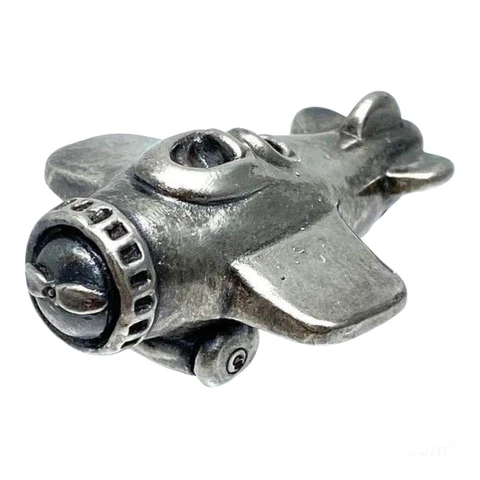 Vintage Magrino Airplane 925 silver laminated miniatue figurine Italy Cover