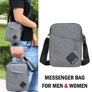 Shoulder Messenger Side Bag For Unisex Crossbody Travel Sports Nylon Sling Bag - Picture 1 of 8