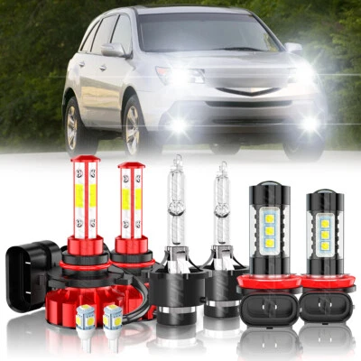 For Acura MDX 2007-2013 6x LED HID Headlight High Low Beam Fog Light Bulb Combo - Image 1 of 4