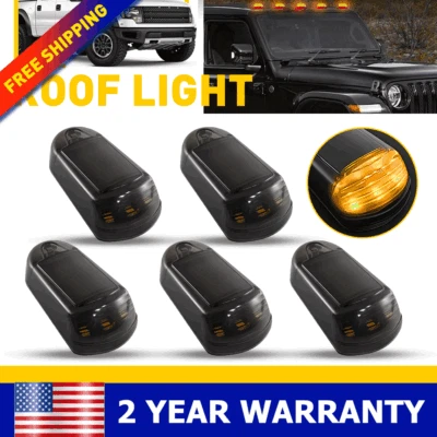 For 03-18 Dodge Ram Pickup Trucks Cab Solar Roof Marker Lights Amber 04 05 06 07 - Image 1 of 4