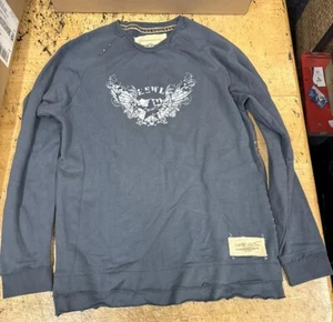 KEWL Size Large Gray SWEATSHIRT Distressed Look - Picture 1 of 16