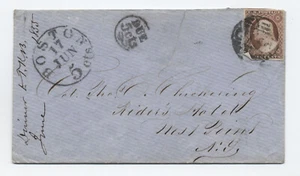 c1860 Boston MA #24 su copertura tariffa porta fustelle stella 3 ct [45.652] - Foto 1 di 3