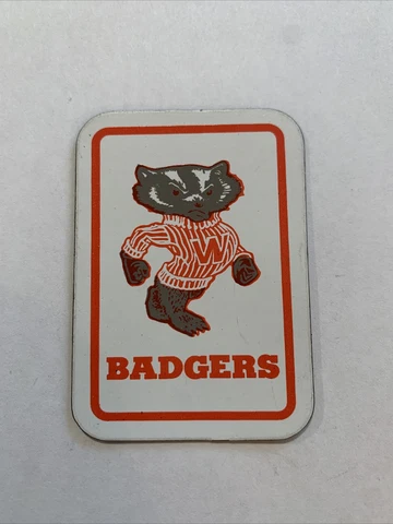 Wisconsin Badgers “Bucky Badger” Vintage Rubber Fridge Magnet Cover
