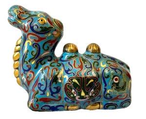 Vintage chinesisches Cloisonne emailliertes sitzendes Kamel - Bild 1 von 7