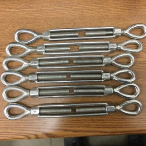 Lotto di 6, 1/2"" x 6"" FIBBIA IN ACCIAIO INOX LUCIDA MARINA, SPEDIZIONE GRATUITA!! - Foto 1 di 4