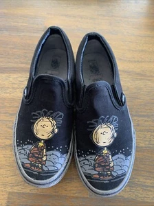 Rare Kids Size 3 Vans X Peanuts Pig Pen Character Slip On Shoes Great Condition - Picture 1 of 7